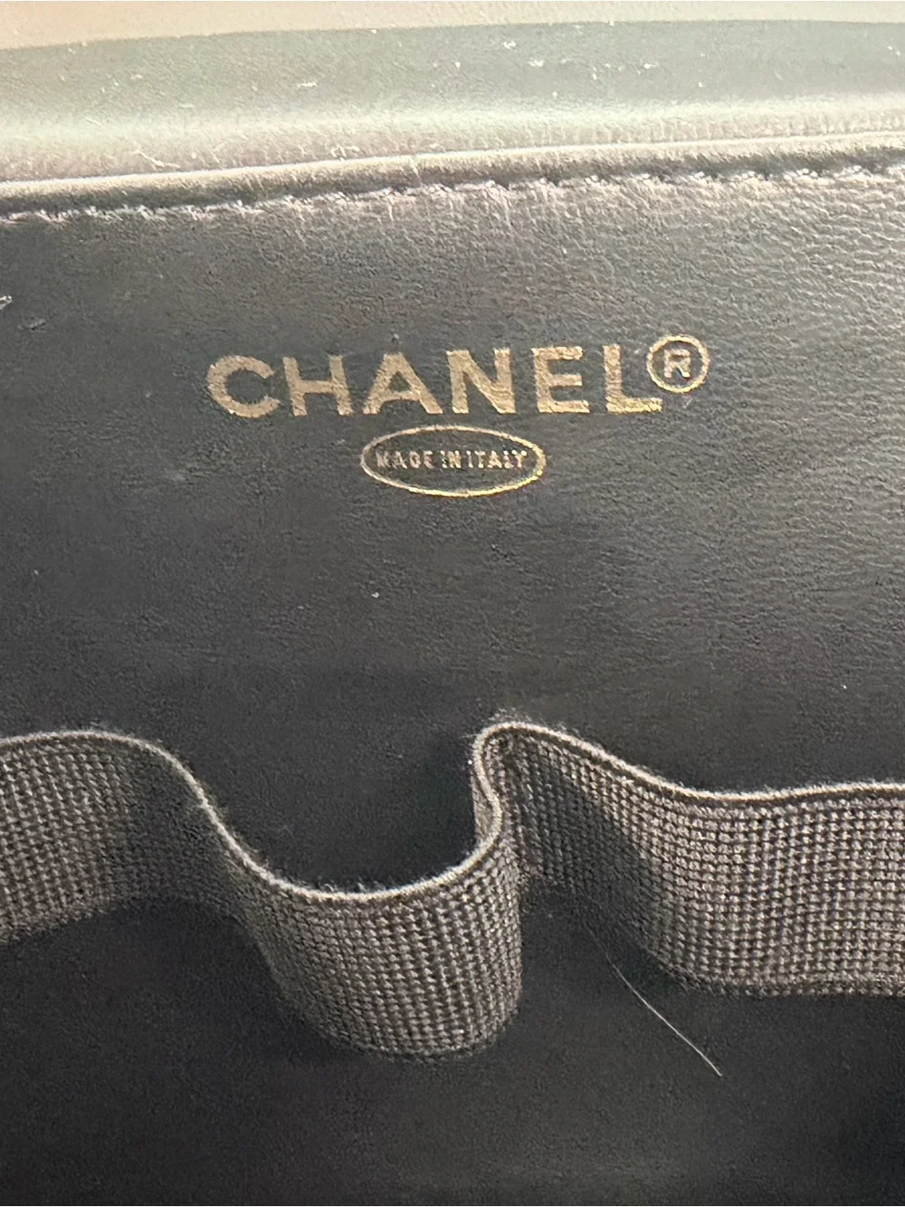 Chanel Black Caviar Vanity Case Shoulder Bag with Gold Hardware Lock/Key